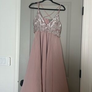 NWT ASOS Pink Sequin Floral Formal Dress